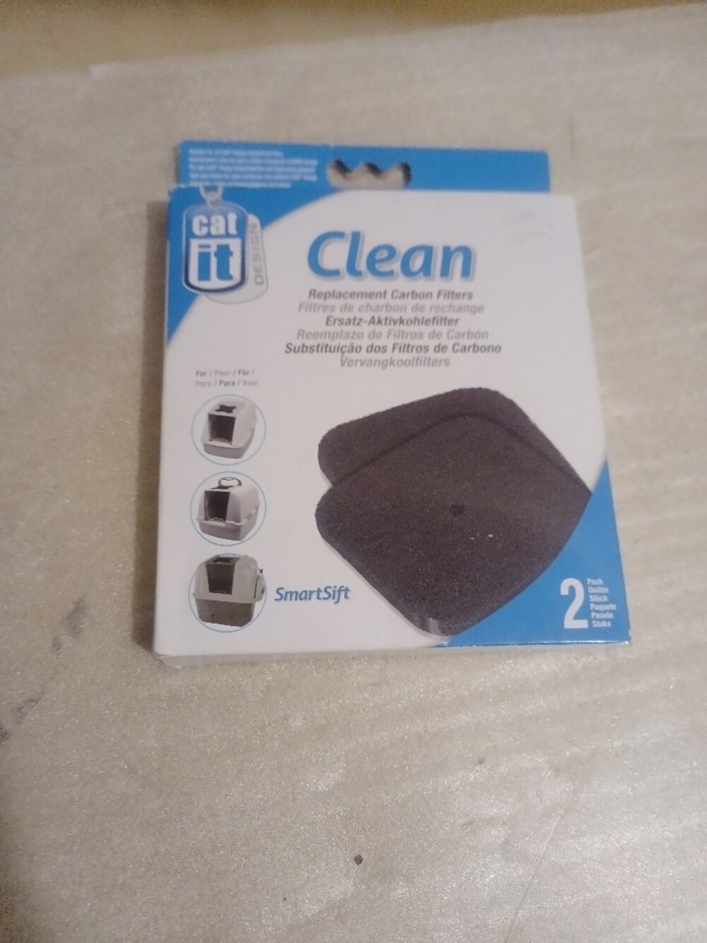 Cat-it Replacement Clean Carbon Refill Filters 2 Pack for Hooded Cat Litter Pans